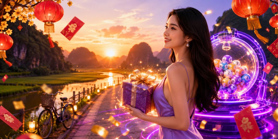 Khung cảnh giải trí đêm tại Ninh Bình với đèn lồng và xổ số